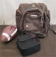 Ogio Backpack, Camera Case & Football.