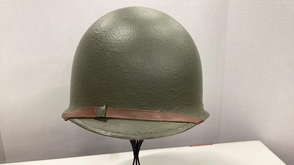 WWII Fixed Bale Front Seam Helmet