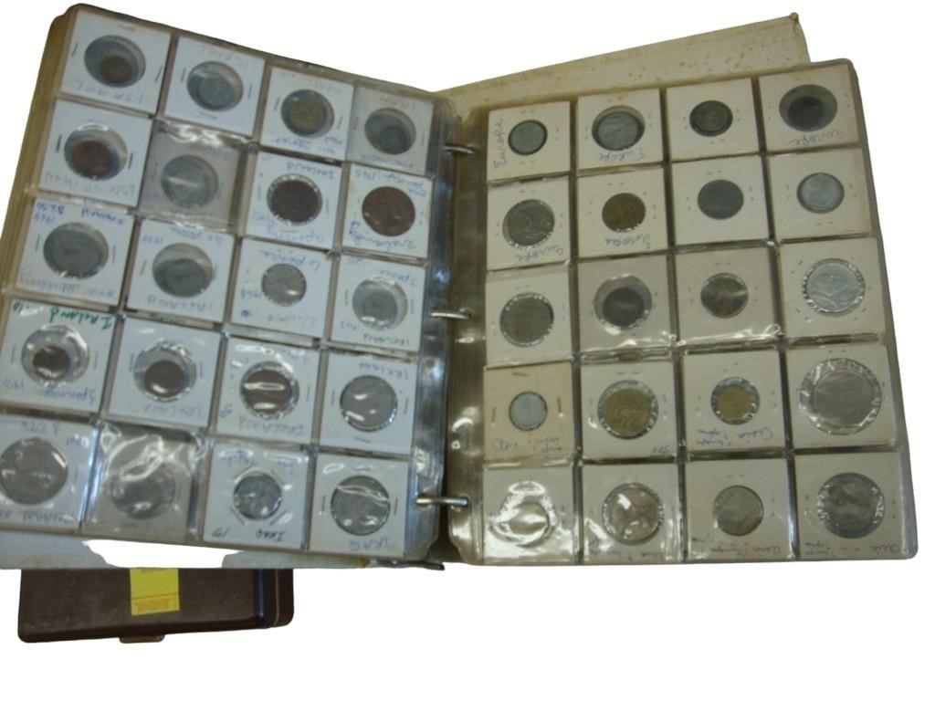 Large book of foreign coins