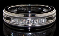 10kt Gold Men's Channel Set Diamond Ring