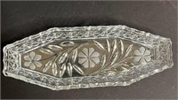 Crystal etched dish