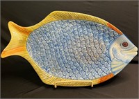 Blue and white Fish plate