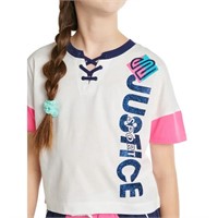 SZ 7/8 Justice Girls J-Sport Lace-Up Tee AZ6