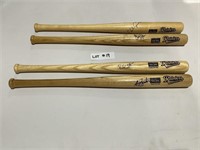 Autographed mini wooden baseball bats