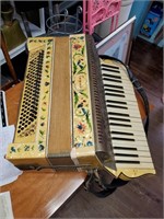 Antique  Full Suze Piano Accordian w/Original
