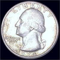 1934-D Washington Silver Quarter LIGHTLY CIRC