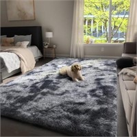 Ophanie Rugs Approx 10x7 ft  Washable  Black&Grey