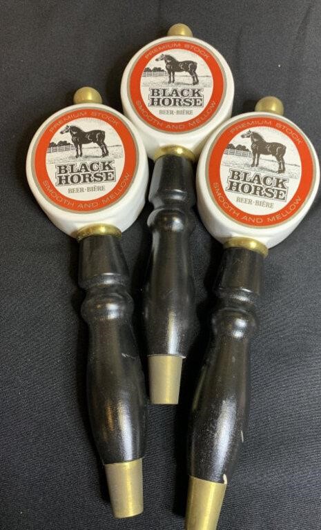 3-Black Horse Beer taps