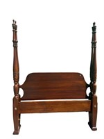 SOLID MAHOGANY RICE CARVED QUEEN SIZE BED