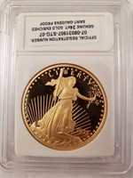 1933 REPLICA 24K Gold Layered $20 Gold St. Gaudens