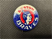 1950s MLB Pin Back Button Boston Braves