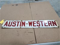 Austin Western metal sign--5.5"X30"