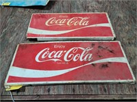 2-Coca Cola signs-10"X24" 2 sided. 10"X22-1 sid