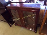 Extra Nice Mahogany Display Case With Carved Edge
