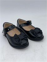 NEW Girls 7 Shiny Black Dress Shoes