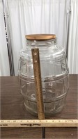 Glass barrel w/ lid but needs a seal