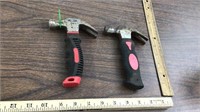 2 small handle hammers 1 w/ nail starter
