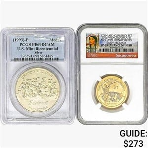 [2] Varied US Coinage PCGS/NGC PF/SP [1993,