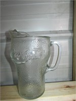Vintage Coke-Cola Glass Beverage Pitcher