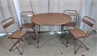 Mid-Century Heavy Duty Folding Table & Chair Set