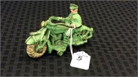 Cast Iron Champion Patrolmen Toy Motorcycle (10B)
