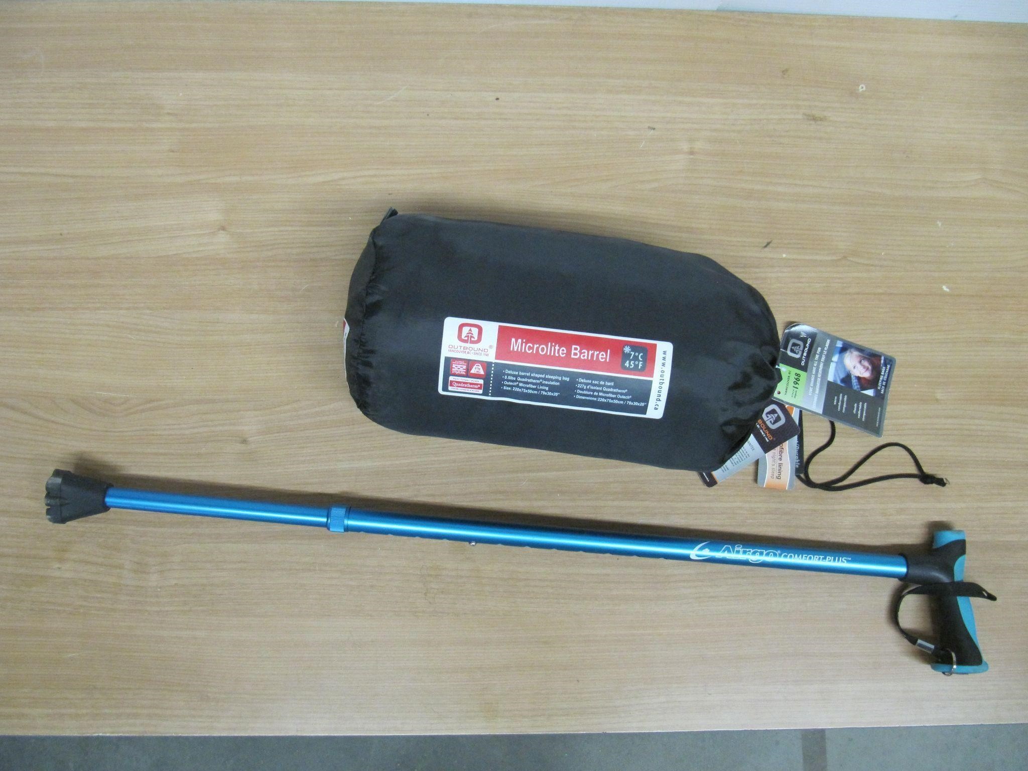 BARRELL SLEEPING BAG & ADJUSTABLE CANE