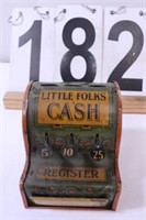 Vintage Child's Toy Tin Litho Cash Register Bank