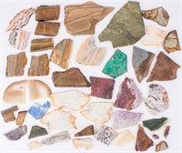 Large Lot Slab Cut Stones Minerals Geodes & More