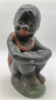 Black Americana Sitting Boy Figurine