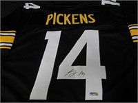 GEORGE PICKENS SIGNED JERSEY STEELERS COA