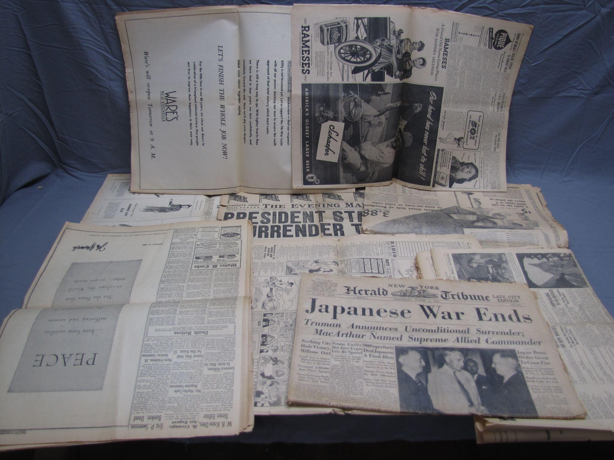 Lot Of Antique/Vintage U.S. Newspapers