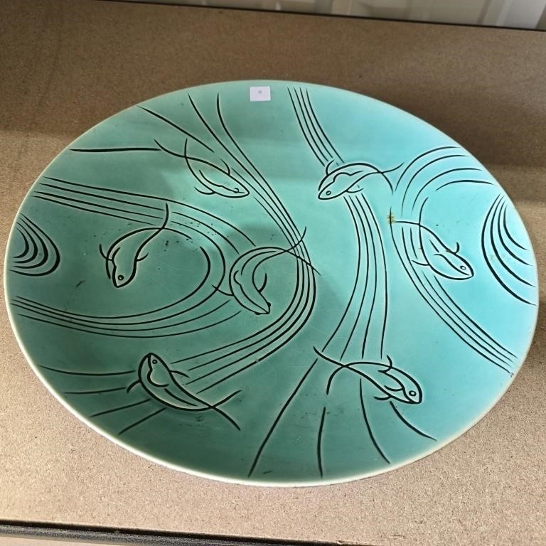 Large Mid Century Roselane Pottery Serving Bowl