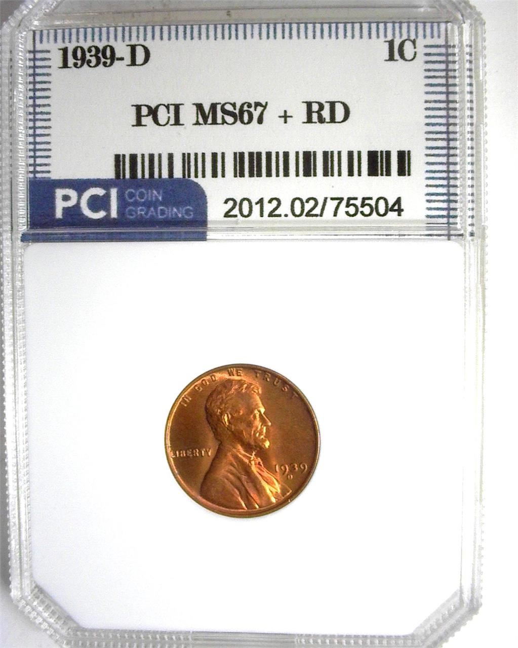 1939-D Cent MS67+ RD LISTS $625