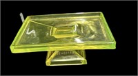 Vintage Uranium Vaseline Glass Clarks Teaberry
