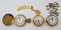 (3) WESTCLOX TRAIN ENGRAVED WATCHES