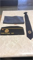 American legion Portland Indiana  tie,hats (3)