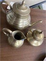 Metal Teapot Creamer/Sugar Platter & More