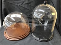 (2) Glass Domes