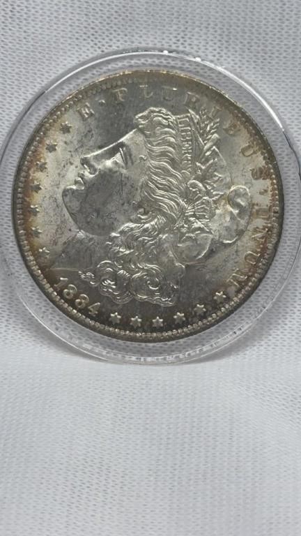 Of) 1884-o Morgan dollar condition MS