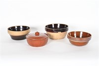 Vintage Glazed Stoneware Bowls