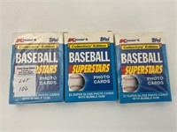 3 packs 1990 Topps K-mart baseball, 2 are sealed