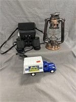 7x35 Binoculars, Model Truck, and Battery Powered