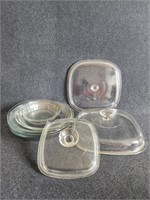 Glass Pie Dishes, Square Dish Lids