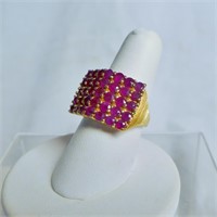 Gold and Ruby Statement Ring