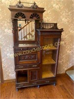 Victorian Ornate Curio Secretary