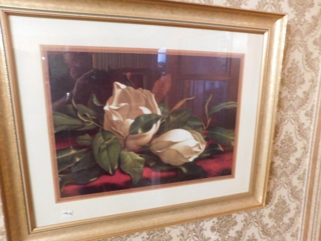 Framed Floral Picture