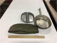 Military hat & mess kit