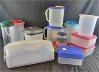 Group of Misc Plastic Containers, pitchers,