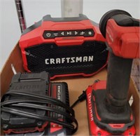 CRAFTSMAN RADIO, LIGHT AND CHARGER BATTERY OP
