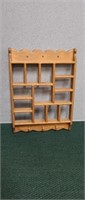 Solid Pine wall shadow box with pegs